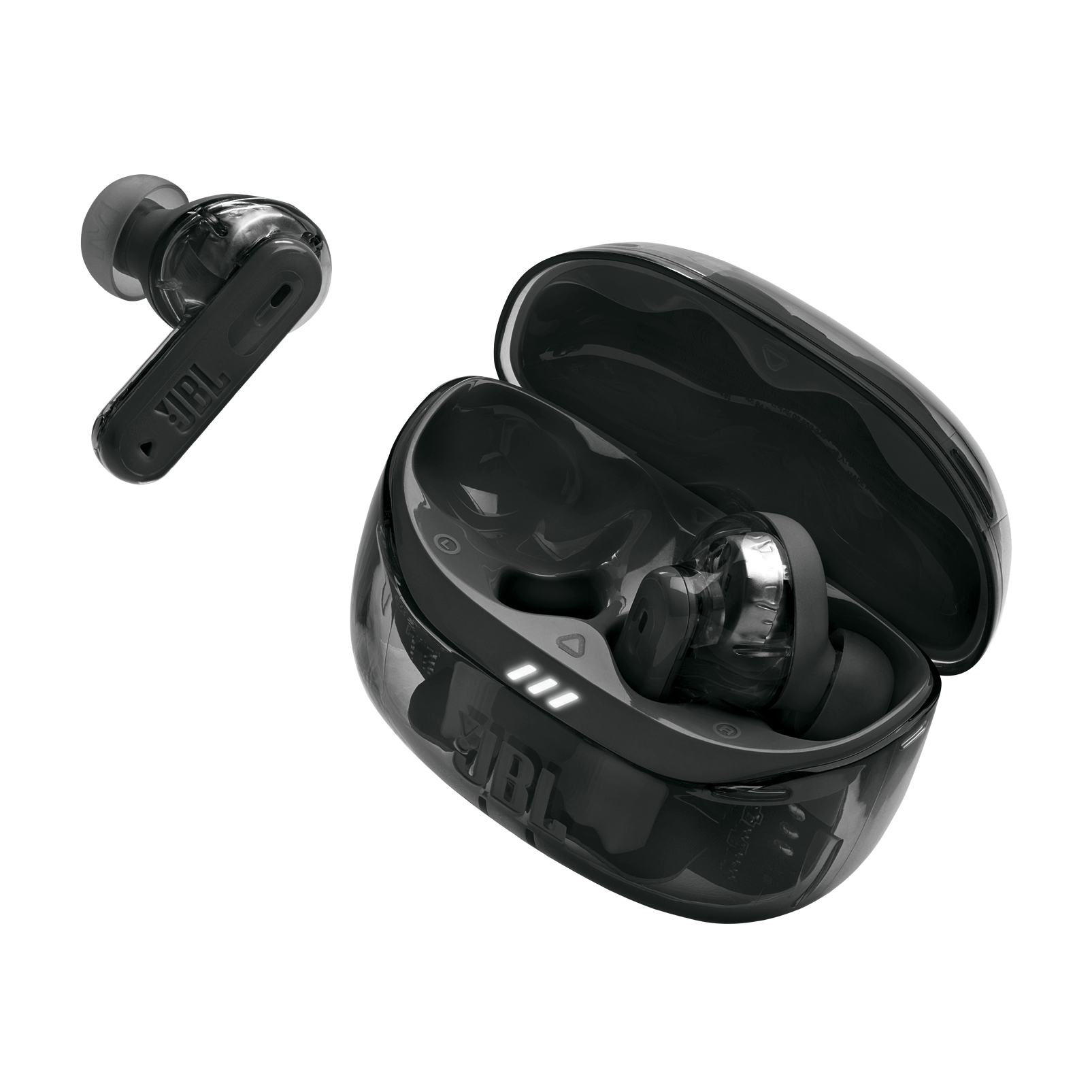 JBL Tune Beam 2 Ghost Edition - Ghost Black - True Wireless Noise Cancelling Earbuds - Detailshot 2